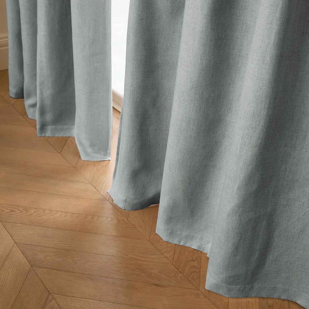 Verduisteringsgordijn van gewassen linnen, oogjes, Private