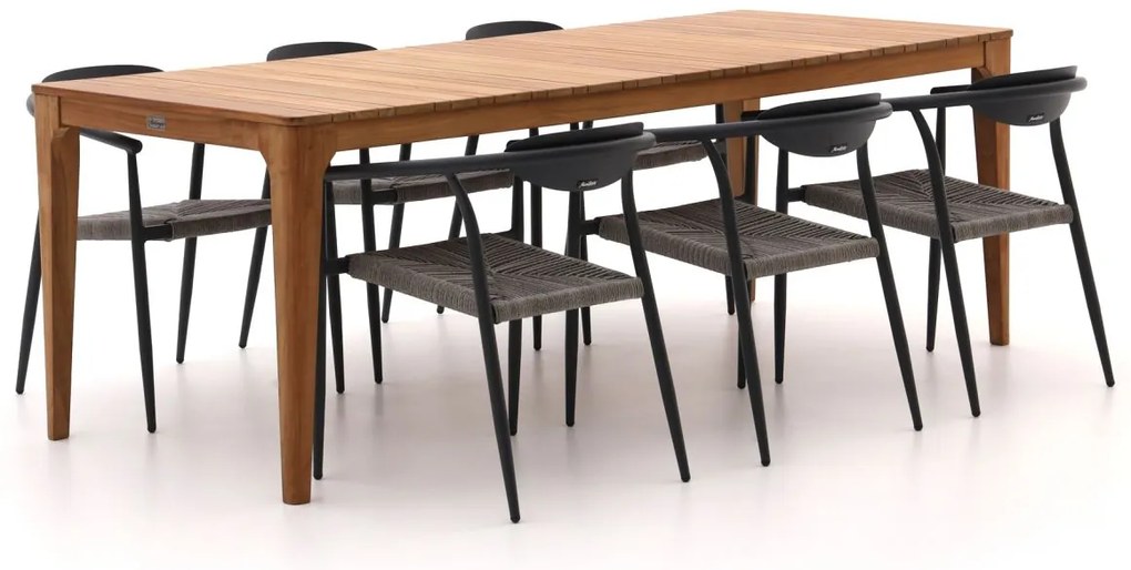 Diningset Manifesto  | 6 personen teakhout | Tuinset stapelbaar | 7-delig | Kees Smit Tuinmeubelen