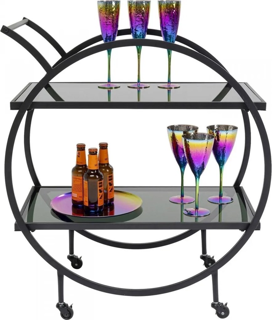 Ronde Design Trolley Zwart - 74 X 40cm.
