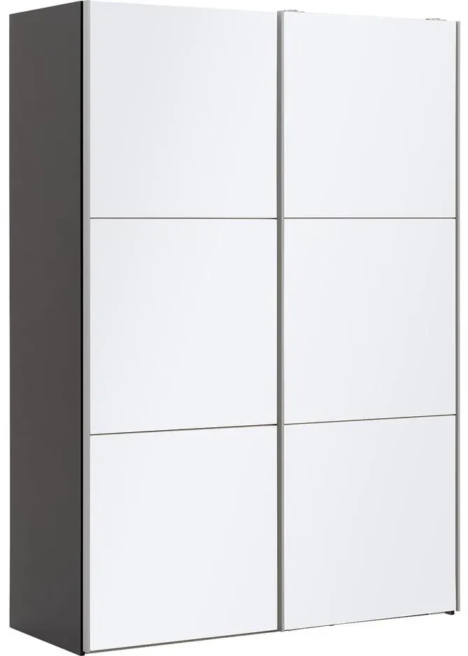 Goossens Kledingkast Easy Storage Sdk, 153 cm breed, 220 cm hoog, 2x 3 paneel glas schuifdeuren