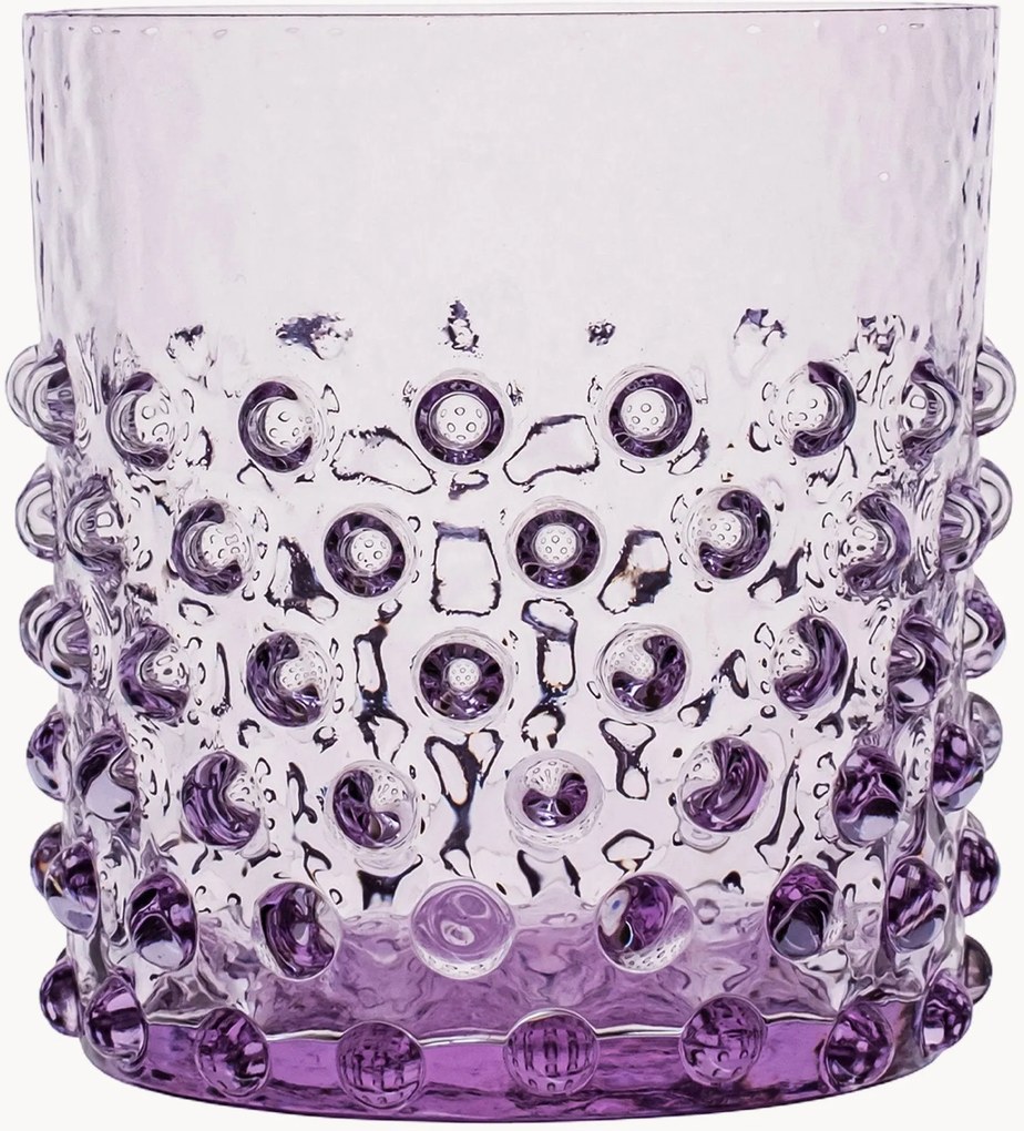 Mondgeblazen tumblers Hobnail, 2-delig
