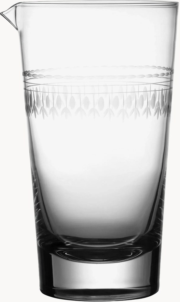 Mondgeblazen kristallen mengglas Ovals