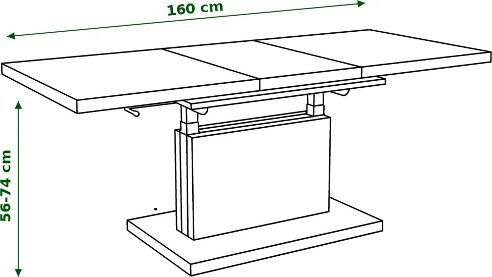 ASTON wit, salontafel