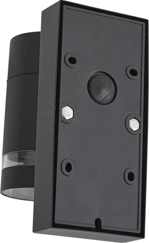 Moderne buiten wandlamp zwart IP44 met bewegingssensor - Ensam