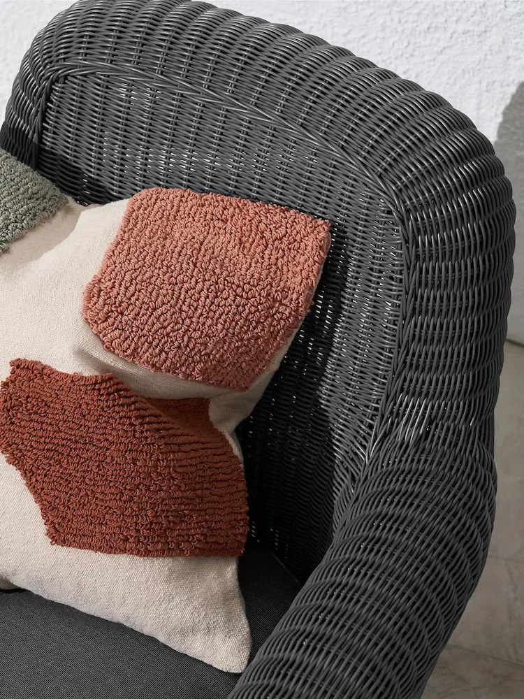 The Outsider Stoel-bank Loungeset - Jonah - 5 zits - Wicker - Antraciet - The Outsider