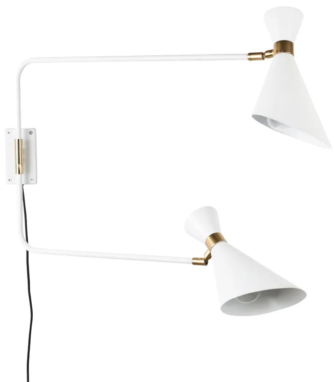 Zuiver Shady Wandlamp Wit Met Goud