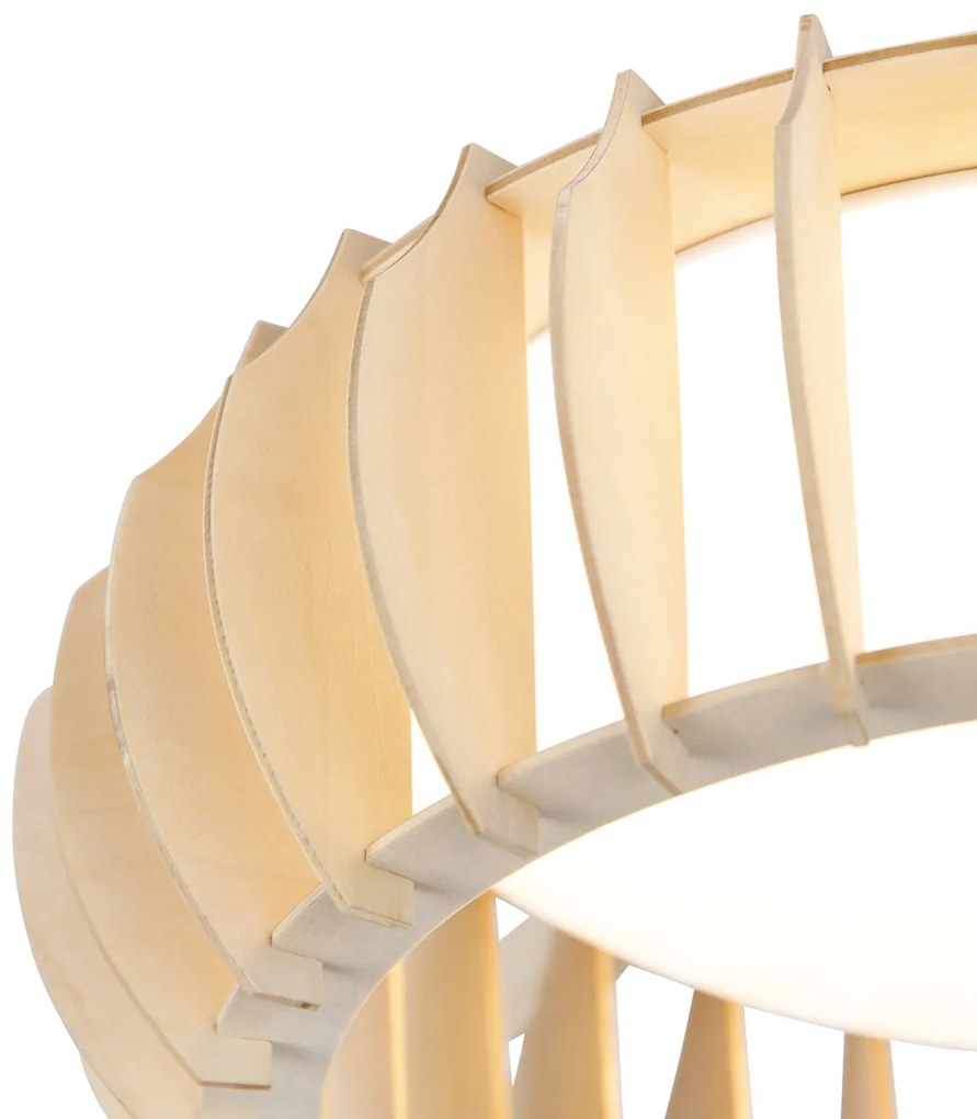 Scandinavische plafondlamp beige 40cm incl. LED - MonteScandinavisch Scandinavisch rond Binnenverlichting Lamp