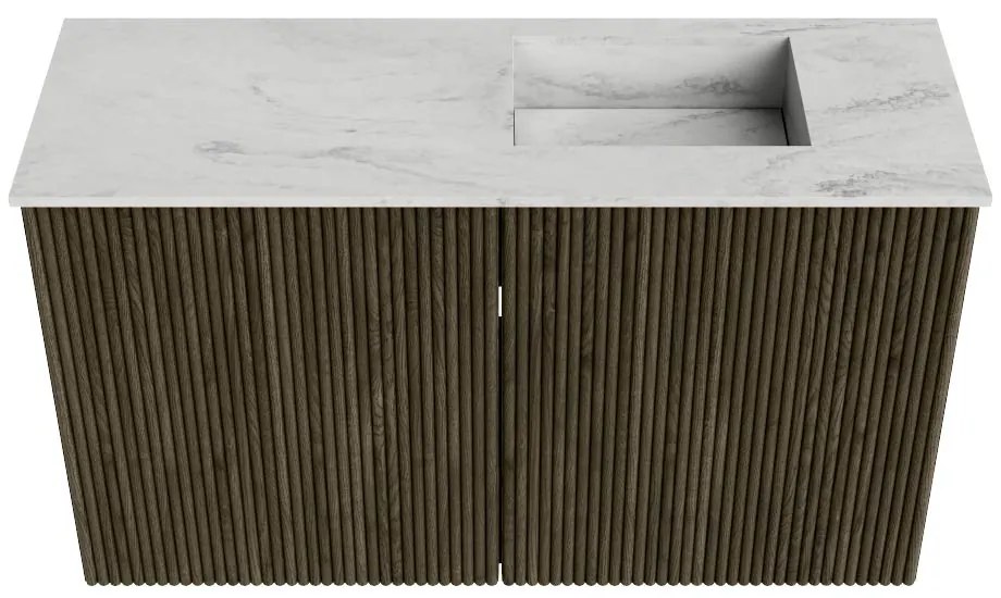 Mondiaz Joya DLux 70cm toiletmeubel shadow met wastafel faye rechts zonder kraangat opalo