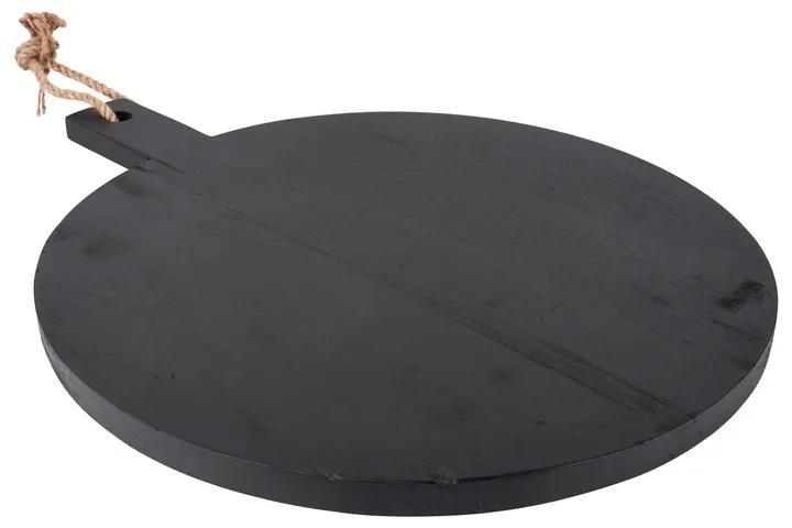 Serveerplateau rond - zwart - 50x40x2 cm