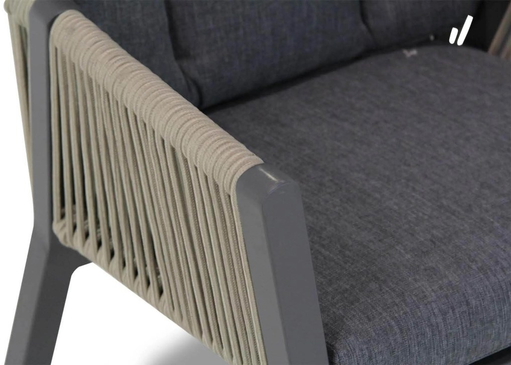 Tuinset 4 personen 90 cm Aluminium/rope Taupe Lifestyle Garden Furniture Verona/Mateo