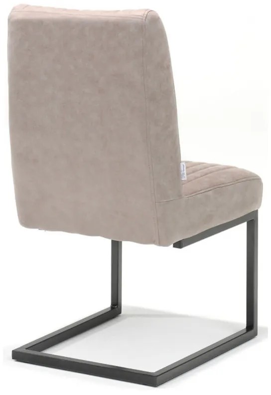 Eetkamerstoel - Sanne - Lederlook Soft Pebble