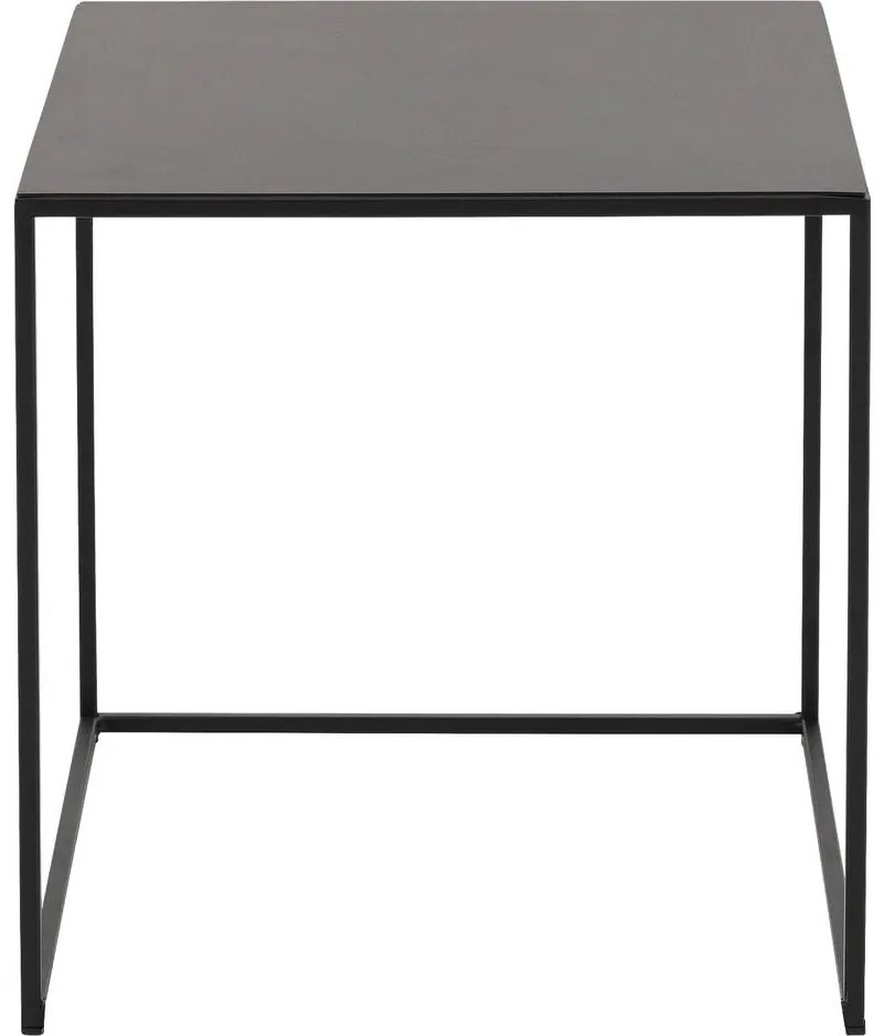 Goossens Bijzettafel Filas, metaal zwart, elegant chic, 40 x 40 x 40 cm