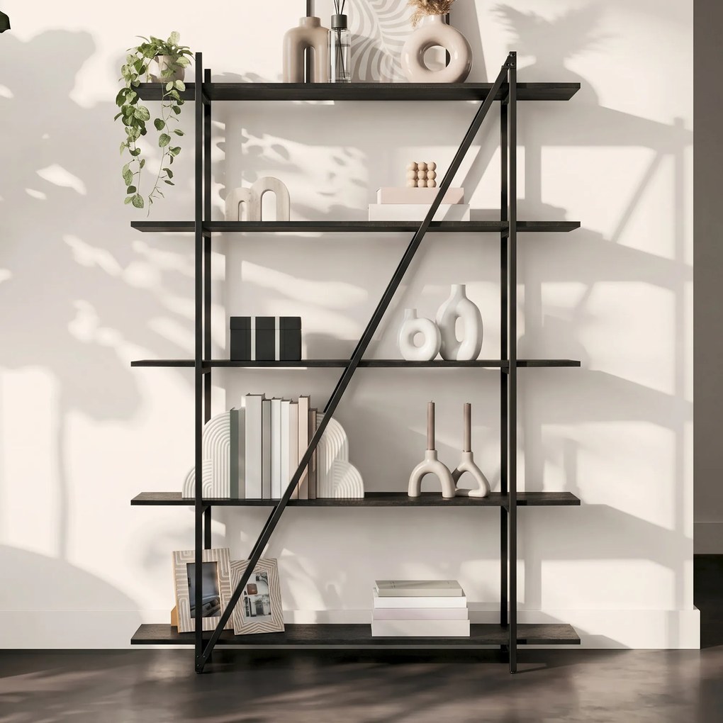 Plankenkast Industrieel Metaal - 140x35x181cm.