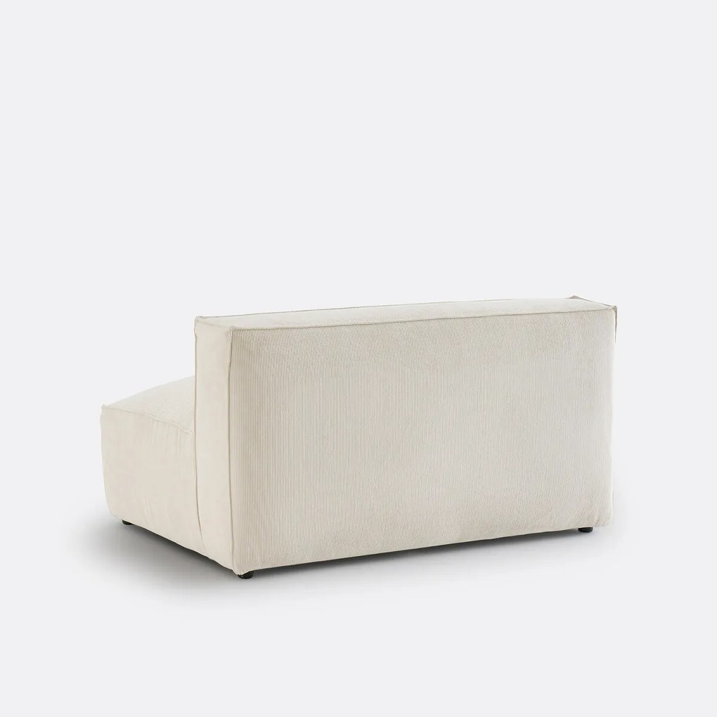 Element voor modulaire bank, 2-zit, in ribfluweel, Seven