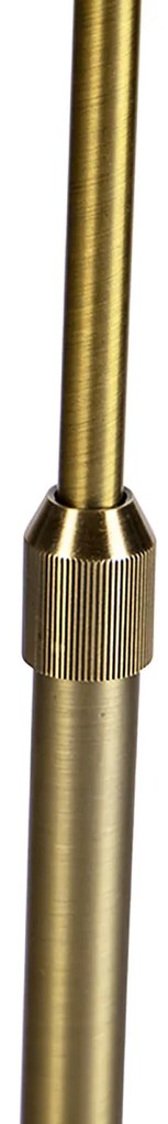 Vloerlamp verstelbaar brons met kap wit 50 cm - Parte