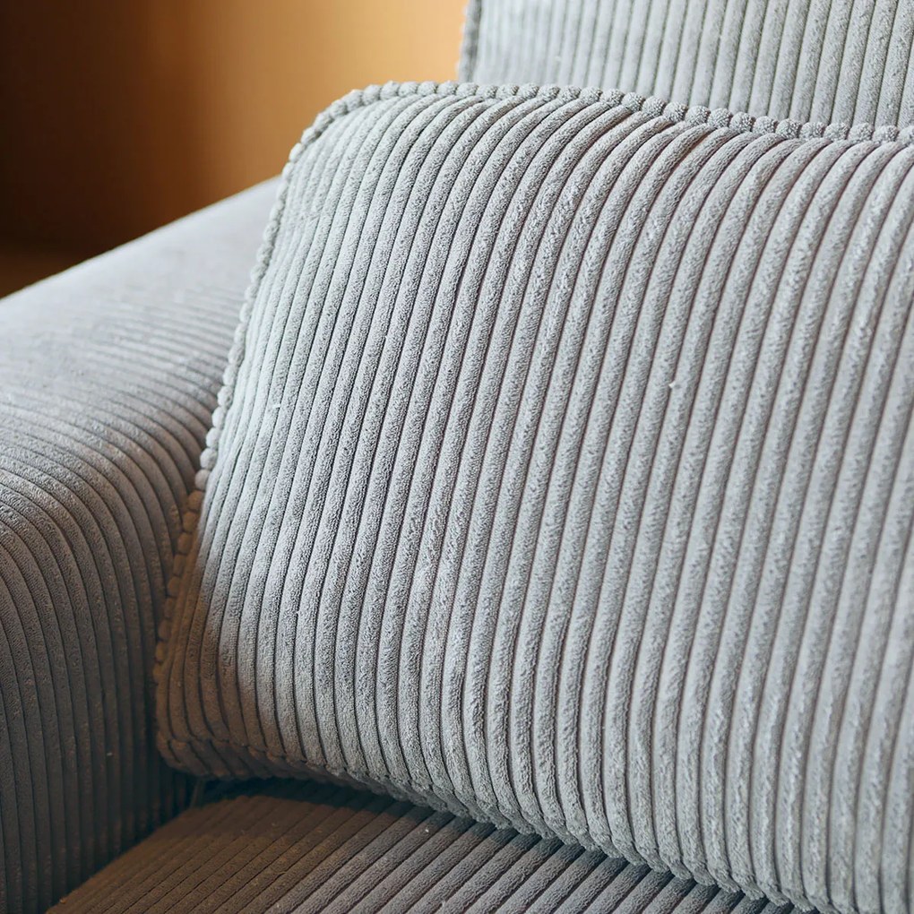 PEPP Interiors Lech Hoekbank Grijze Ribstof