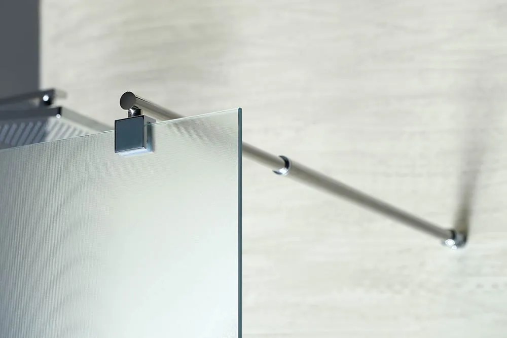 Aqualine Pilot inloopdouche opaalglas 90x190cm chroom