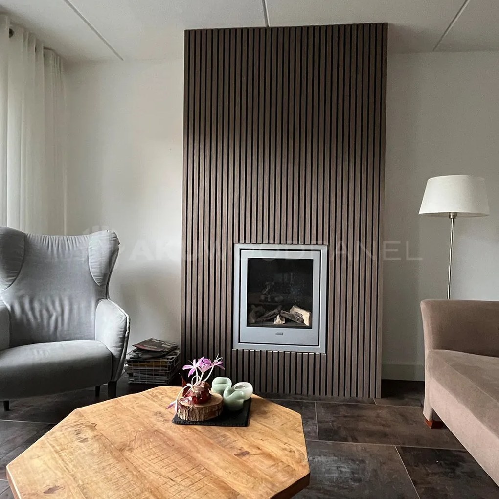 AkuPanel 300 cm Walnoot - Akoestische panelen