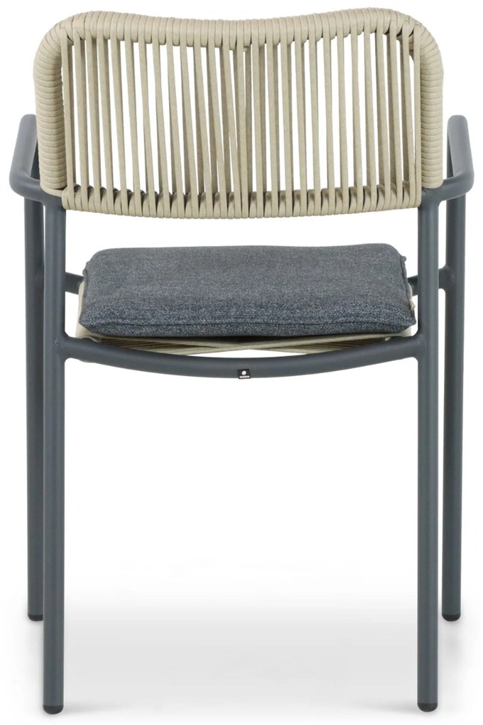 Tuinstoel stapelbaar Aluminium/rope Taupe-naturel-bruin Coco Penya