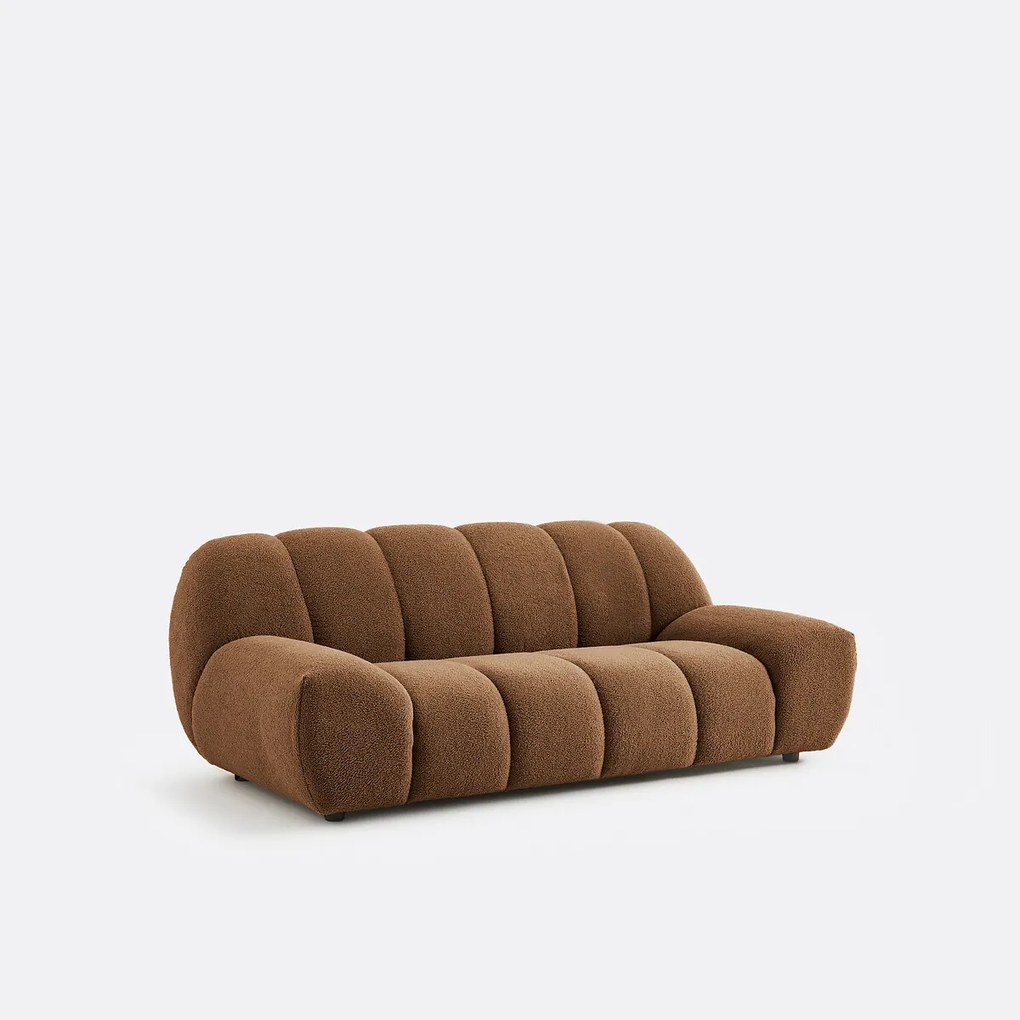 3-zits bank van dikke bouclé stof Nuria