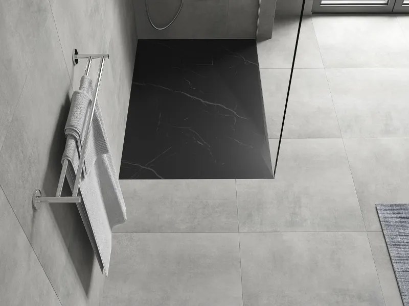 Mexen Hugo rechthoekige SMC douchebak 120 x 90 cm, zwarte steen - 42759012