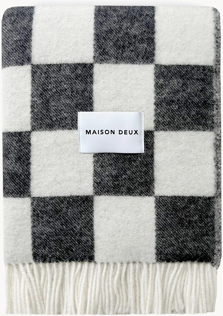 Wollen plaid Checkerboard met ruitjespatroon