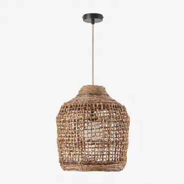 Arantxa Hanglamp Voor Aan Het Plafond Natuurlijk - Zwart & Ø35 Cm - ↑40 Cm Arantxa - Sklum