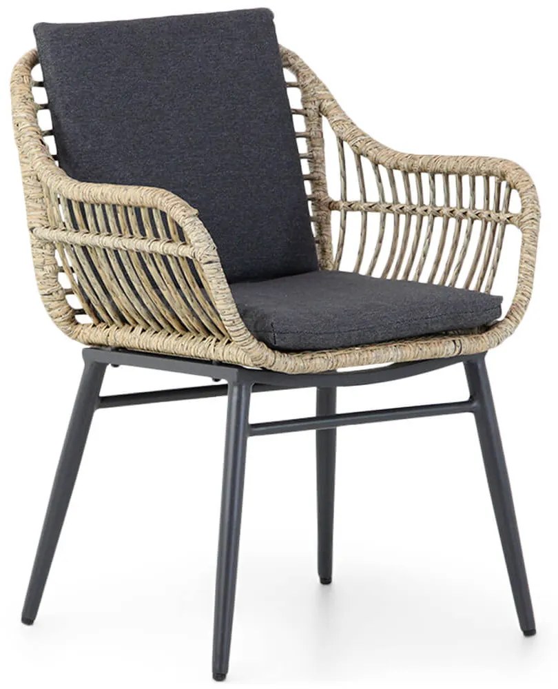 Tuinset 6 personen 240 cm Aluminium/wicker Taupe Coco Coco Leonardo