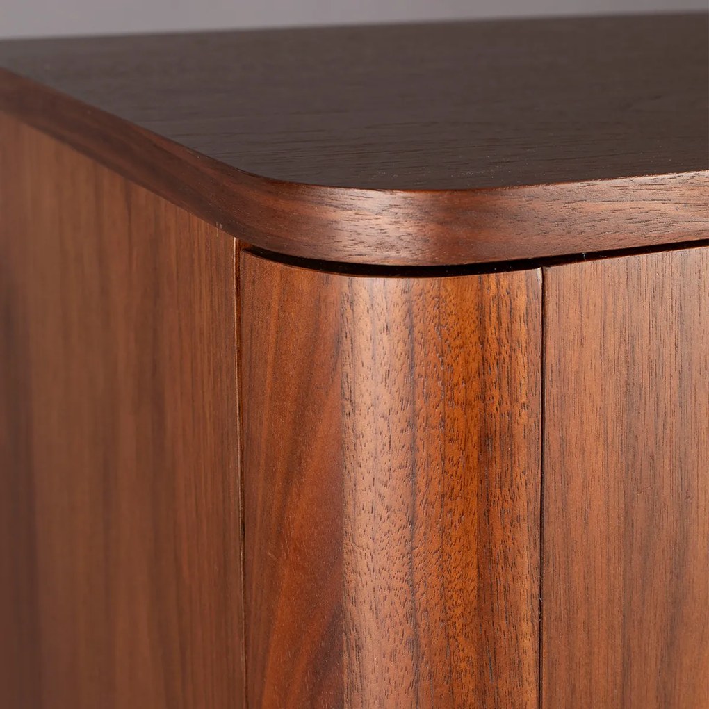 Dutchbone Morrison Vintage Kast Walnoot Op Hoge Poten - 62x45x125cm.