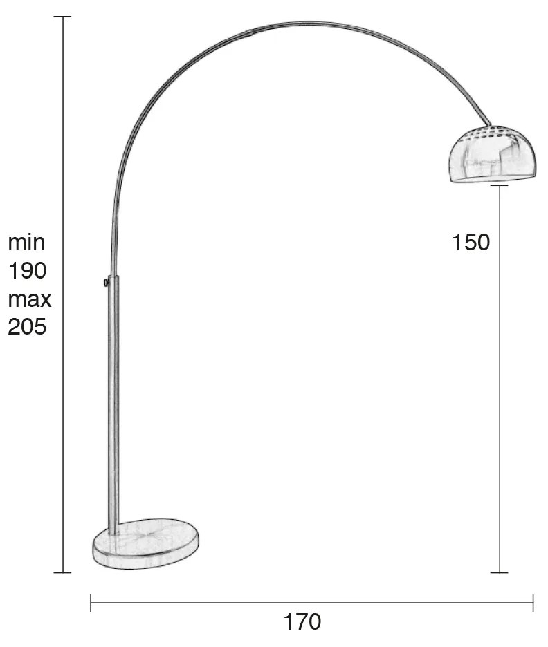 Zuiver Metal Bow Zwarte Booglamp