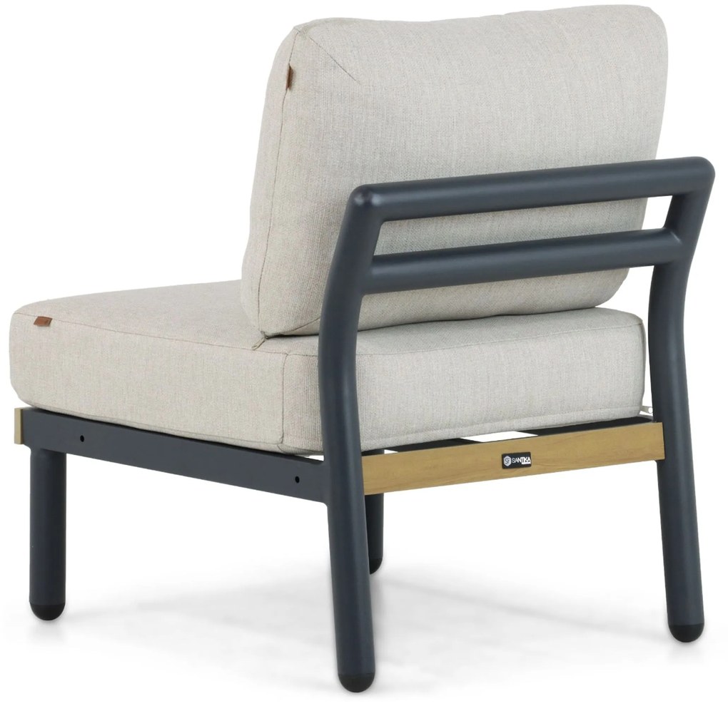 Hoek loungeset 7 personen Aluminium Grijs  Santika Furniture Santika