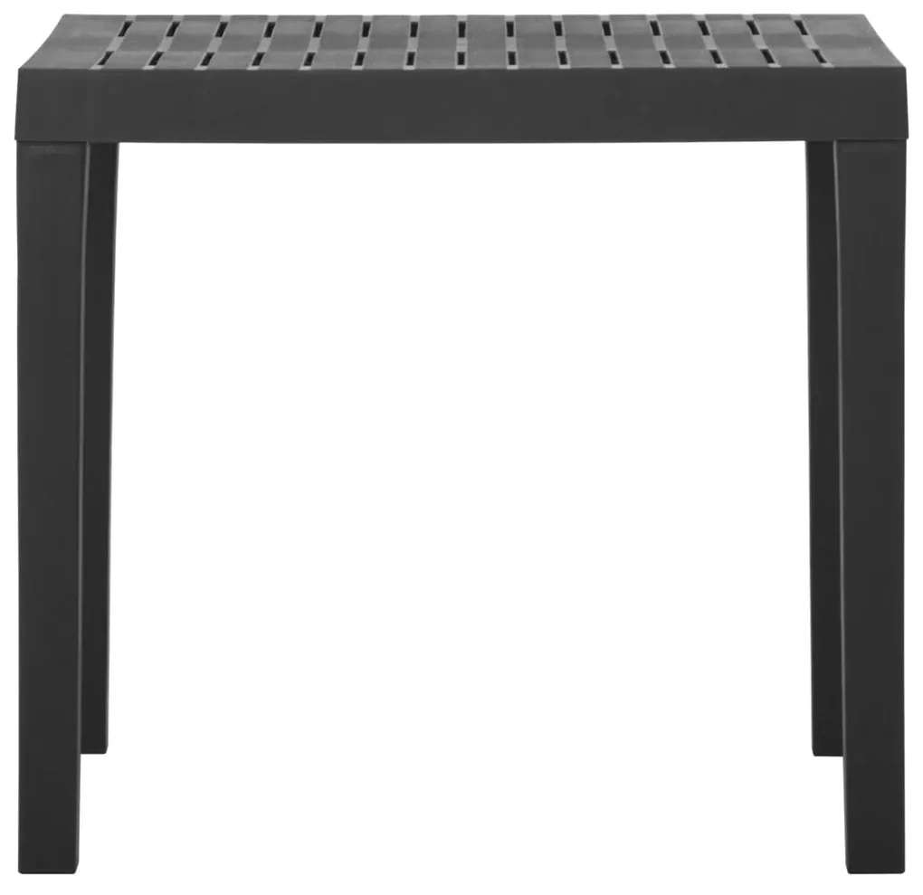 vidaXL Tuintafel 79x65x72 cm kunststof grijs