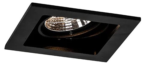 Set van 6 Vierkante inbouwspot zwart verstelbaar - Artemis 70