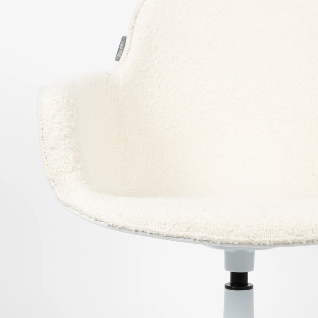Zuiver Albert Kuip Swivel Witte Armstoel Draaibaar