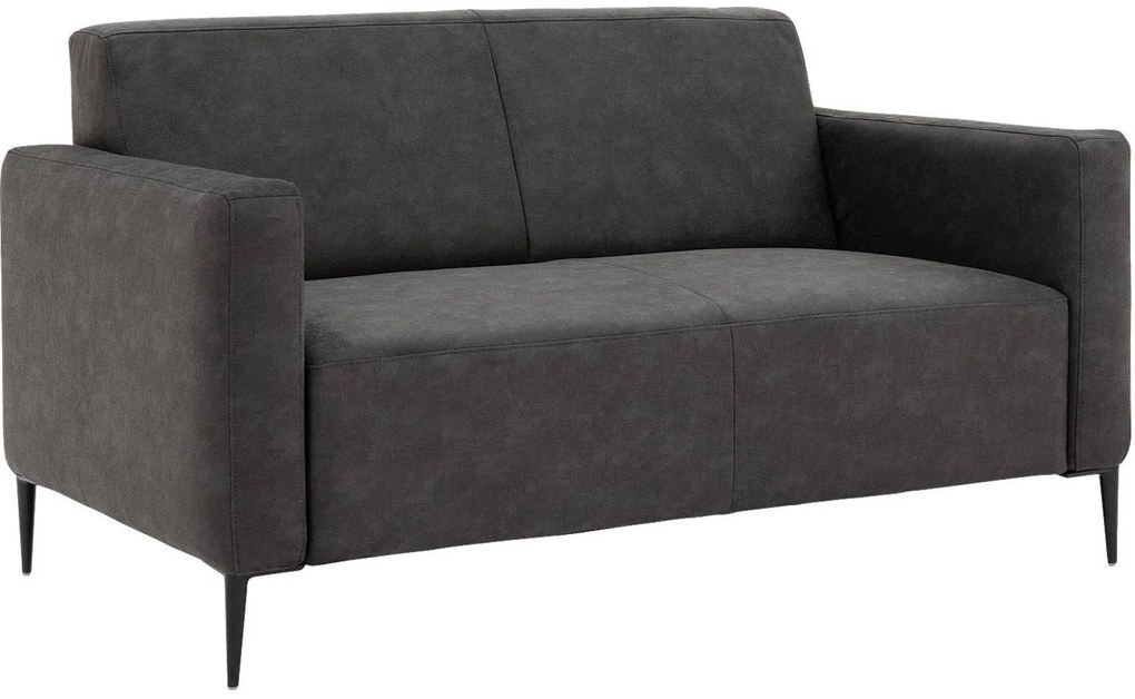 Goossens Key West antraciet, micro leer, 2-zits, modern design