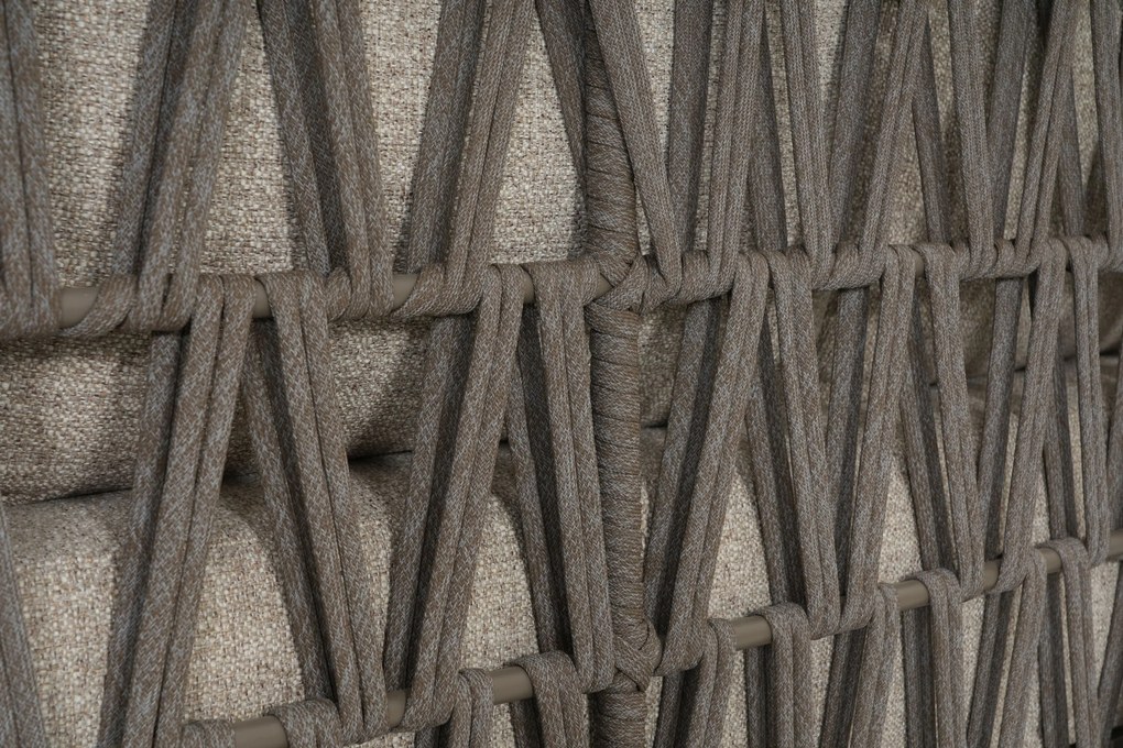 Stoel en Bank Loungeset 5 personen Rope Taupe  Santika Furniture Santika