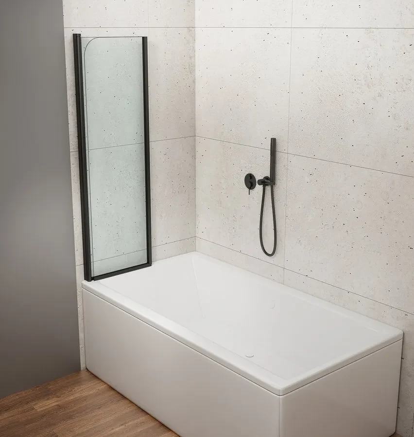 Aqualine Vilma badwand 90x140cm zwart mat