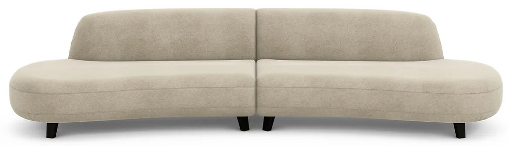 6-zits bank in linnen fluweel, Rosebury, ontwerp door Emmanuel Gallina