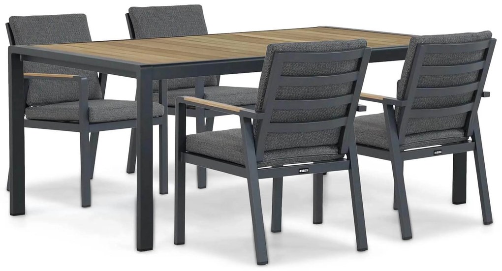 Tuinset 4 personen 180 cm Aluminium Grijs Lifestyle Garden Furniture Marseille/Valence