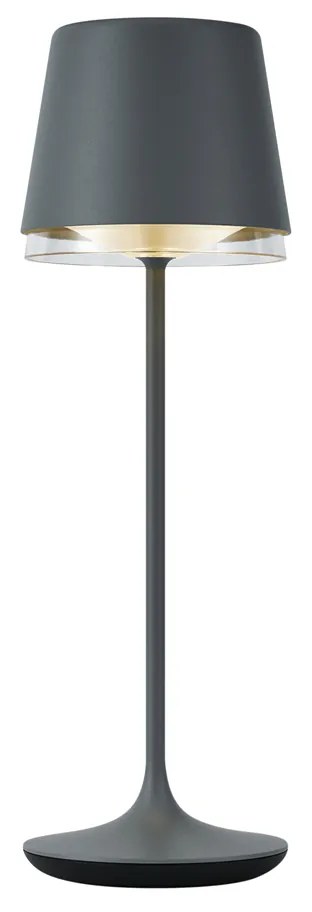 Buitenlamp met dimmer Tafellamp met dimmer antraciet incl. LED IP65 oplaadbaar met laadstation - Bass Modern IP65 Buitenverlichting Lamp
