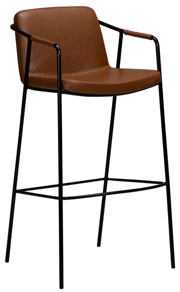 Dan-Form Boto Hoge Barkruk Minimalistisch Design Bruin Kunstleer
