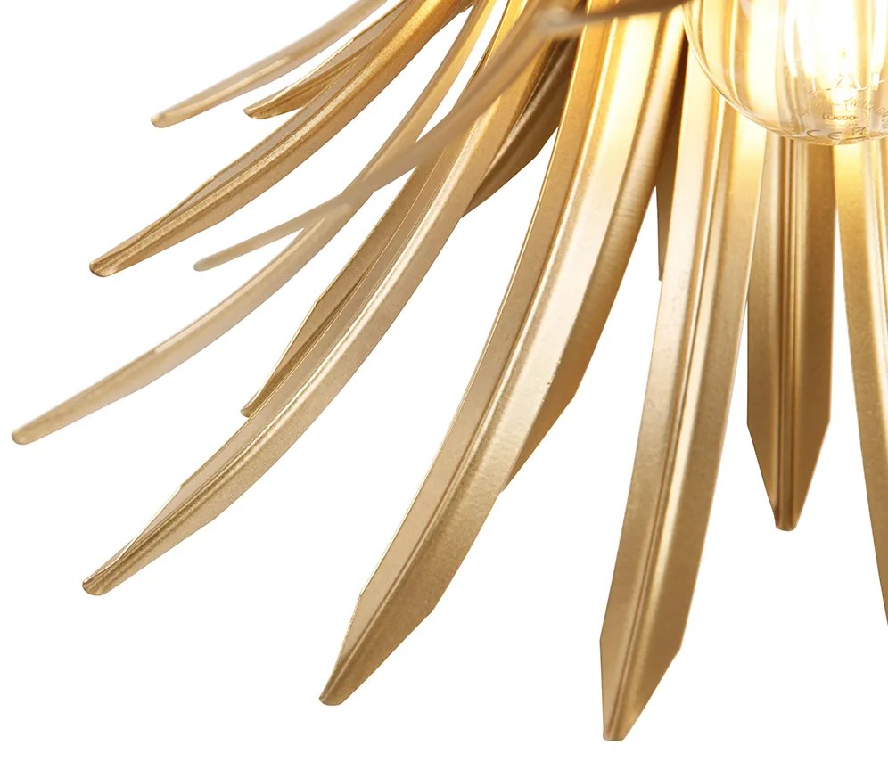 Art Deco plafondlamp goud met zwart - Wesley Art Deco E27 rond Binnenverlichting Lamp
