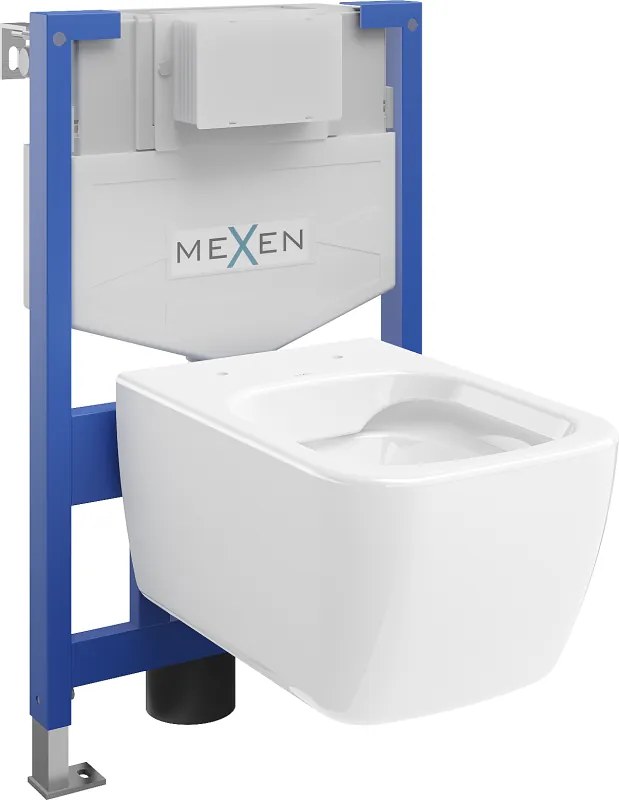 Mexen inbouwtoiletset Fenix XS-F met WC-pot Stella, wit glans - 6803368XX00