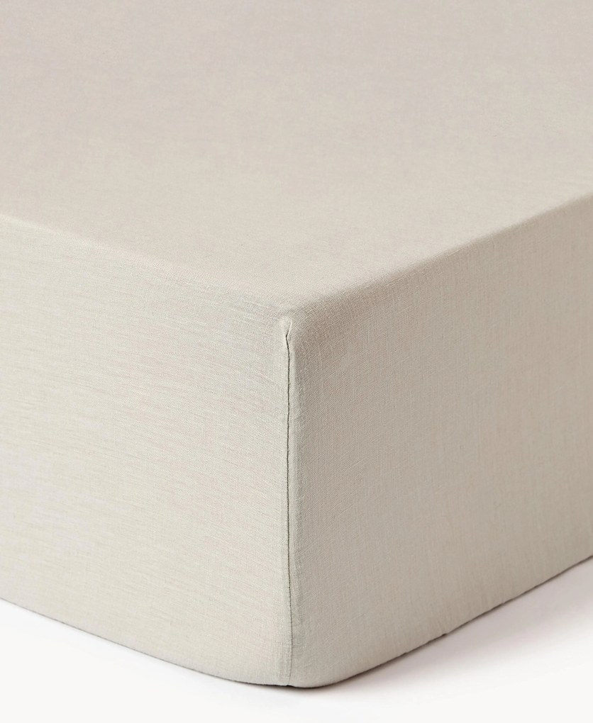 Hoeslaken Airy, gewassen linnen