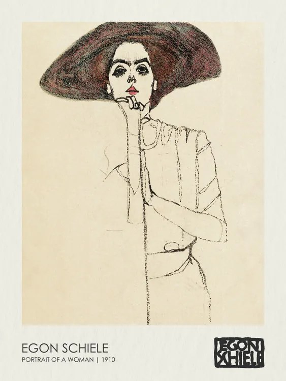 Kunstreproductie Portrait of a Woman (1910), Egon Schiele