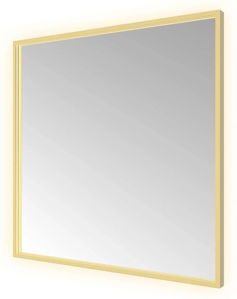 Hotbath &More Square rechthoekige spiegel 80x80cm geborsteld messing PVD