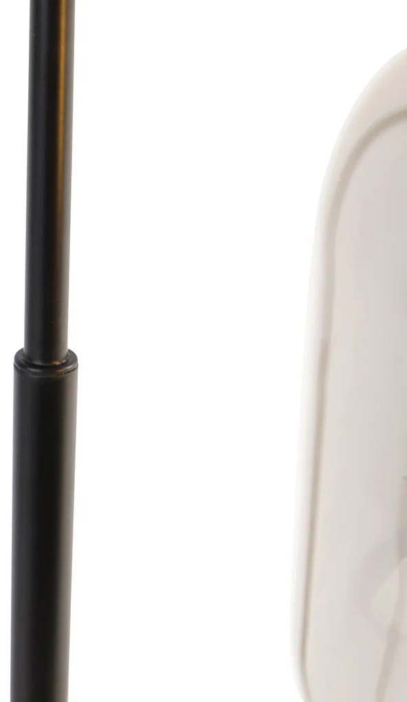 Smart tafellamp zwart met goud en smoke glas incl. Wifi A60 - Zuzanna