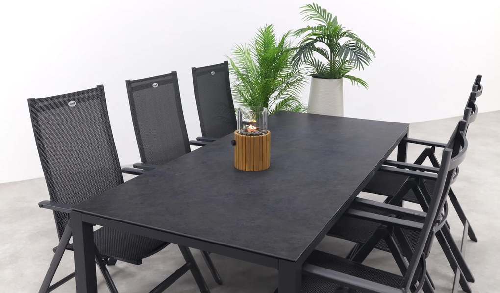 Hartman Napoli/Chaneo verstelbare tuinset - 220x100 cm. - 7-delig