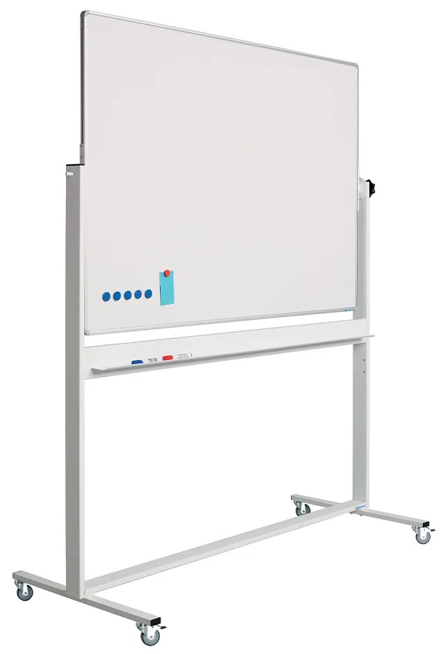 Whiteboard Verrijdbaar - Dubbelzijdig - Magnetisch - Emaille 90 x 120