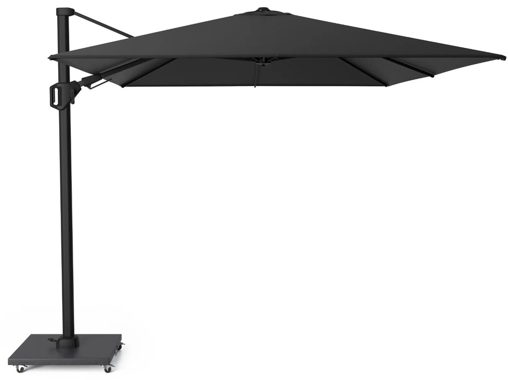 Zweefparasol  3.5x2.6m T2 premium matt black frame (excl voet) Transparant Platinum Challenger